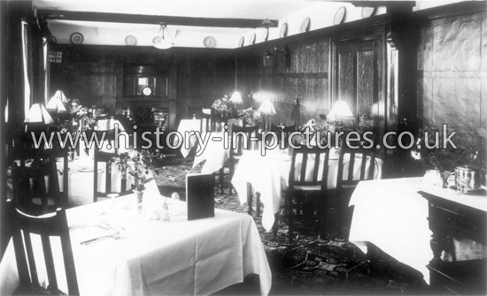 The Dining Room, The Cock Hotel Epping, Essex. c.1910's